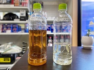 クーラント液：劣化液と正常液の比較